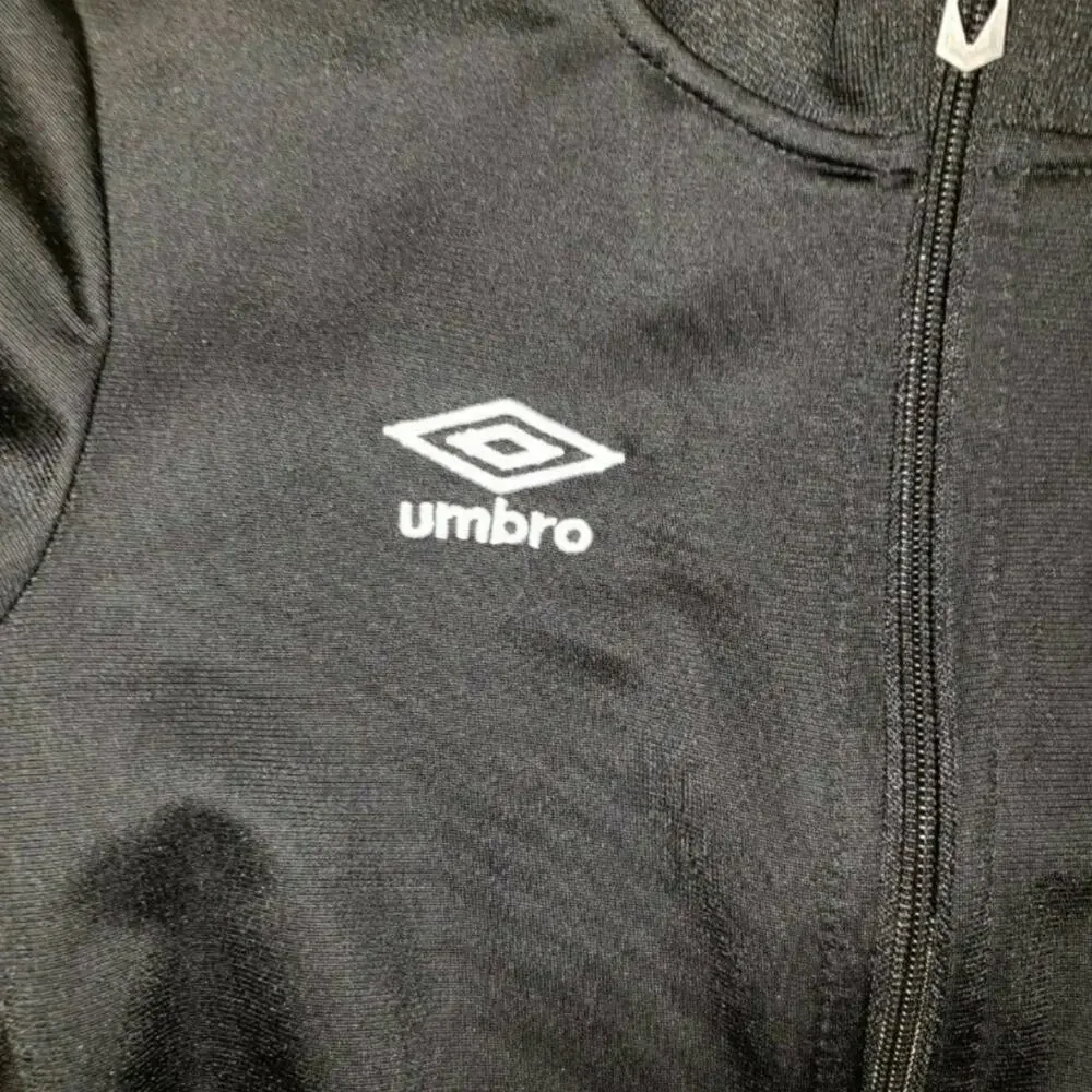 Umbro Boy's 6/7 Black Diamond Tape Track Soccer Jacket